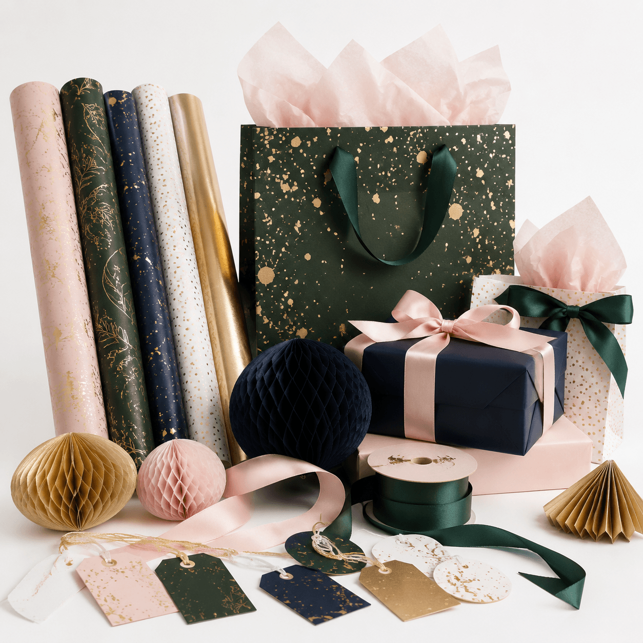 Paper Ceremony Bundle — Our wrap, ribbon, tags, and a bag in one coordinated set.