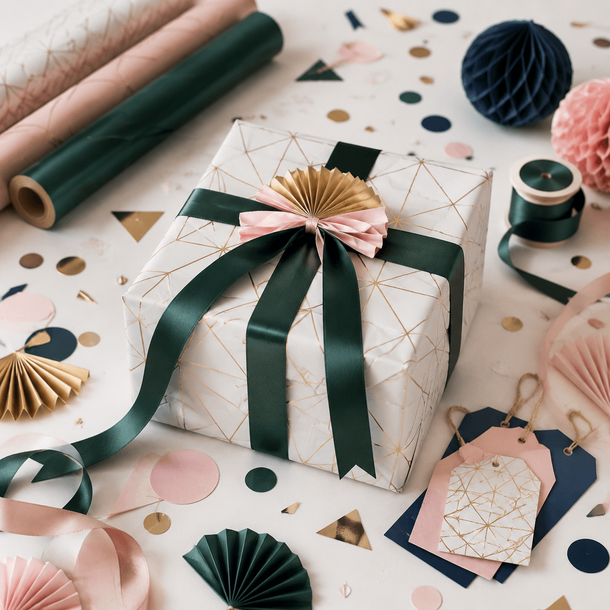 Table Confetti Shapes — Geometric paper confetti for scattering across a table.